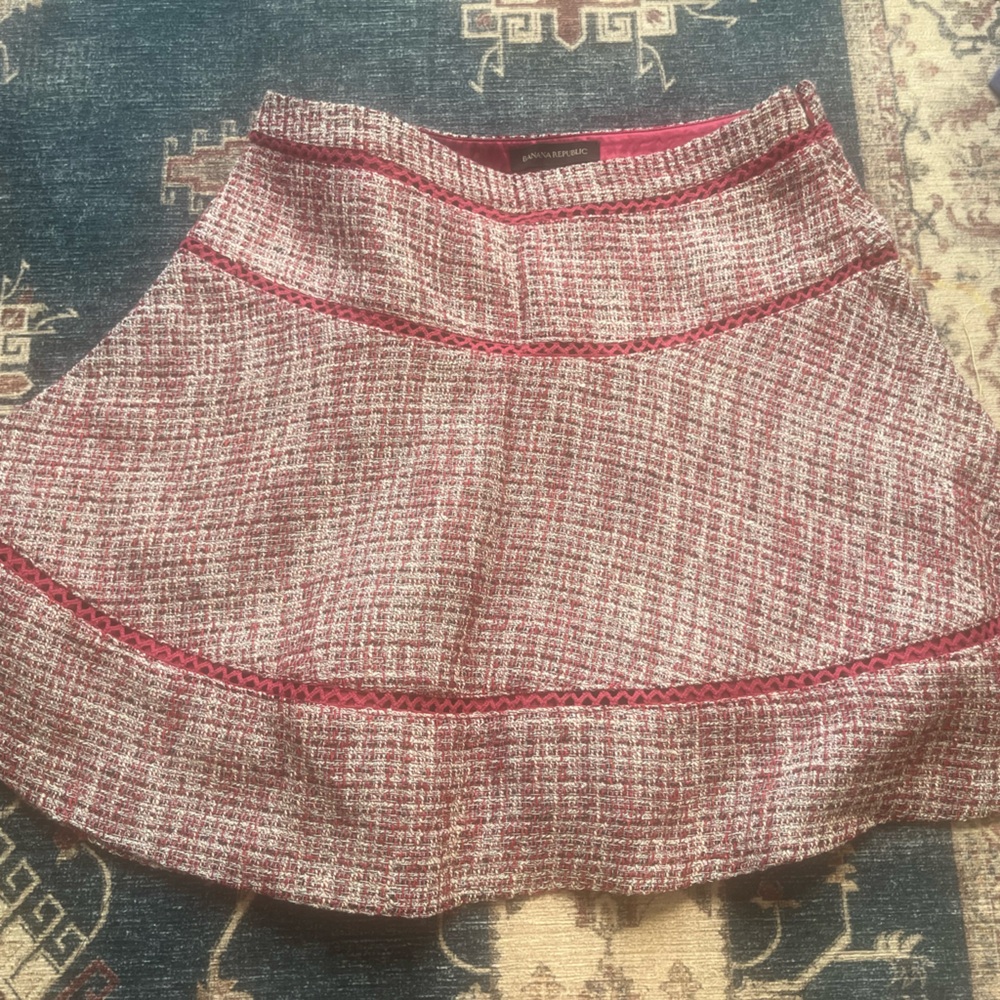 Banana Republic Pink Tweed Skirt